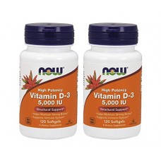 NOW Vitamin D-3 5000ед., 120 капсул